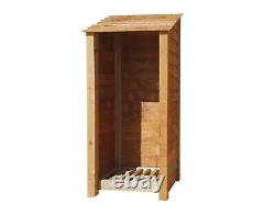 Single Bay 6ft Wooden Outdoor Log Store, Fire Wood Storage Clearance Range