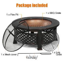 Singlyfire 32 Firepits Table BBQ Brazier Grill Outdoor Garden Heater Ice Pit