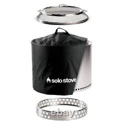 Solo Stove Bonfire 2.0 Wood Burning Stainless Steel Fire Pit Bundle
