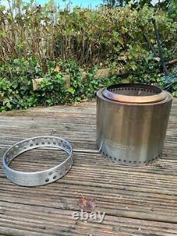 Solo Stove Ranger Fire Pit Stainless Steel with base unit and carry bag