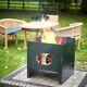 Square Fire Pit, Wood, Charcoal, 13 Uk Made Outdoor, Camping Thick Mild Steel