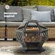 Steel Hexagonal Fire Pit Bbq Grill Outdoor Garden Patio Heater Brazier Stove