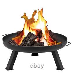 Tepro Reno Fire pit Wood Burning log fire, Garden Fireplace in Black 80cm