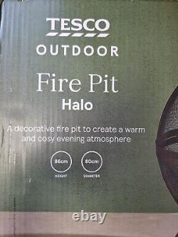 Tesco Halo Outdoor Round Ball Fire Pit Patio Garden Decking Firepit 86cm × 80cm