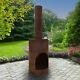 Traditional Chimnea Patio Garden Heater Outdoor Chimney Firewood Fire Steel Wood