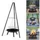 Tripod Outdoor Fire Pit Bbq Bowl Round Garden Patio Extra Large Barbecue Grill