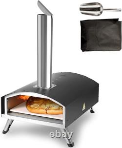 VEVOR Outdoor Pizza Oven, 12-inch, Wood Pellet and Charcoal Fired Pizza