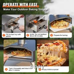 VEVOR Outdoor Pizza Oven, 12-inch, Wood Pellet and Charcoal Fired Pizza
