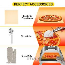 VEVOR Outdoor Pizza Oven Portable Wood Fired Pizza Oven Charcoal 12 withGlove
