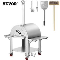 VEVOR Outdoor Pizza Oven Wood Fired Pizza Oven Movable Stainless Steel 32