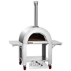 VEVOR Outdoor Pizza Oven Wood Fired Pizza Oven Movable Stainless Steel 32