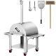 Vevor Outdoor Wood Fired Pizza Oven 32 Movable Stainless Steel 538