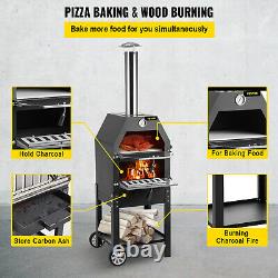 VEVOR Wood Fried Pizza Oven Portable Wood Fired Machine Wood Burning Pizza Oven