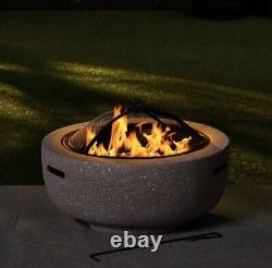 Vermont Fire Pit Marble Grey Outdoor Fire Bowl And Barbecue