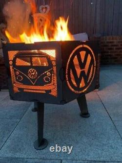 Vw camper hexagonal fire pit with grill