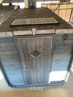 Wet Steam Outdoor Garden Sauna with Solar Panel Wood Fired or Electric Stove