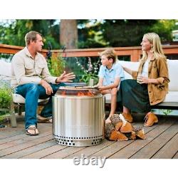 Wood Burning Stainless Steel Fire Pit Portable Solo Stove Bonfire Firepit Bundle