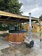Wood Fired Fibreglass Hot Tub With Outside Heater Can Sit 7-8 People