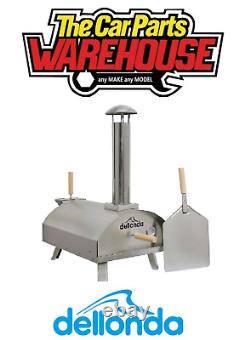 Wood-Fired Pizza Oven 14 380°C Portable Stainless Steel