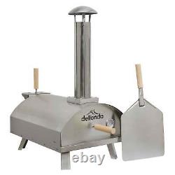 Wood-Fired Pizza Oven 14 380°C Portable Stainless Steel