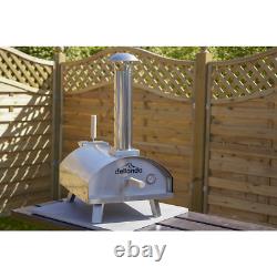 Wood-Fired Pizza Oven 14 380°C Portable Stainless Steel