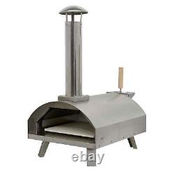 Wood-Fired Pizza Oven 14 380°C Portable Stainless Steel