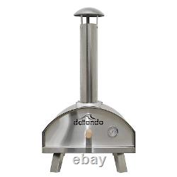 Wood-Fired Pizza Oven 14 380°C Portable Stainless Steel