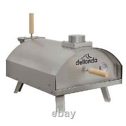 Wood-Fired Pizza Oven 14 380°C Portable Stainless Steel