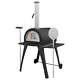 Wood-fired Pizza Oven & Smoker, Large Outdoor, Side Shelves & Stand