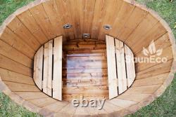 Wooden Hot Tub Wood Fired Hot Tub Spa Outdoor Bath Barrel Log Burning Hot Tub