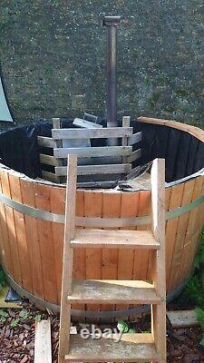 Wooden Hot Tub Wood Fired Hot Tub Spa Outdoor Bath Barrel Wood Burning Hot Tub