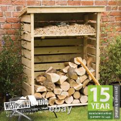 Wooden Log Store Shed Fire Wood Storage Outdoor Garden Cover Tidy