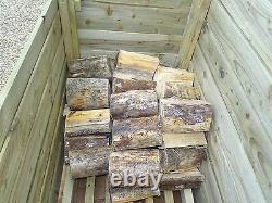 Wooden Outdoor Log Chest, Garden Fire Wood Storage Box