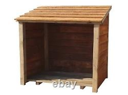 Wooden Outdoor Log Store, Fire Wood Storage Shed W-1190mm x H-1180mm x D-710mm