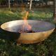 120cm Mild Steel Fire Pit Burner Bowl Garden Heater Camping Rust Bonfire Accueil