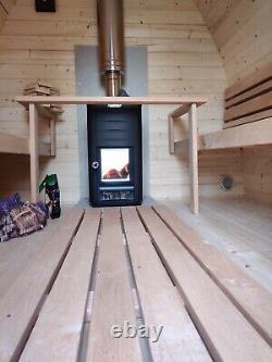 300cm Outdoor Garden Sauna Pod Avec Harvia Electric / Chauffage Au Bois