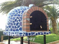 Bois Extérieur Feu Pizza Four Mediterrani Royal Blue Mosaic