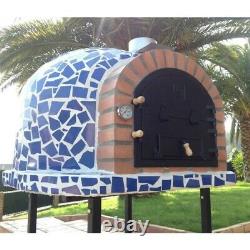Bois Extérieur Feu Pizza Four Mediterrani Royal Blue Mosaic
