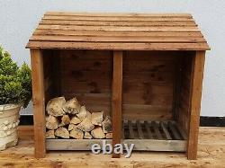 Bois Outdoor Log Store Fire Wood Store W-1460mm X H-1260mm X D-810mm Dégagement