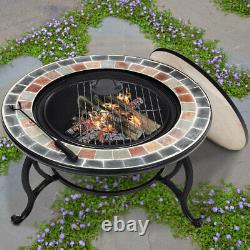 Bonfire Fire Pit Brazier Outdoor Table Stove Party Heater Mesh Cover Poker Grill