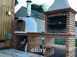 Brick Outdoor Wood Fired Pizza Oven White Deluxe Quality Bbq Différentes Tailles