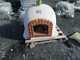Brick Wood Fired Outdoor Pizza Four 100cm Blanc Deluxe Modèle Bois Damaged