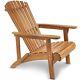 Chaise Adirondack, Chaise De Foyer, Meubles De Jardin En Bois D'acacia Vonhaus