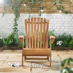 Chaise Adirondack, chaise de foyer, meubles de jardin en bois d'acacia VonHaus