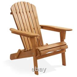 Chaise Adirondack pliante en bois de cèdre, siège de patio pour foyer extérieur