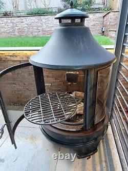 Costco Hensita Outdoor Steel Cooking Fire Pit Avec Balançoire En Fer Barbecue