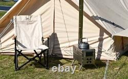 Cuisinière à bois pliante en acier inoxydable 304 portable pour camping en plein air