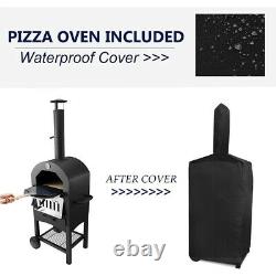 En Extérieur Pizza Four Acier Bbq Fumer Charcoal Bois Feu Barbecue Portable Cooker