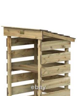 Étroit support à bûches Slim Outdoor Rowlinson Rangement de bois de chauffage de jardin en bois de qualité