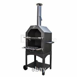 Four à pizza au charbon de bois extérieur et ensemble d'outils Barbecue en acier fumoir Grill au bois barbecue